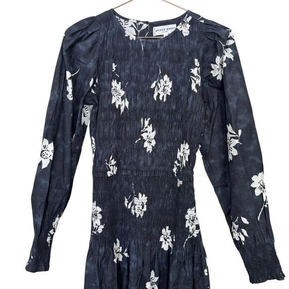 NEW Apiece Apart Tuva Maxi Dress Placement Floral Black Size XS - Picture 11 of 14